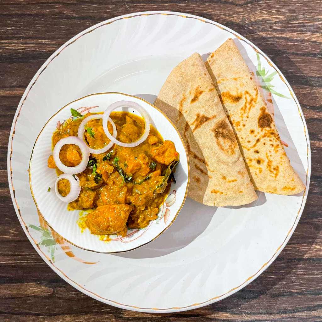 How To Make Curd Chicken With Chapati Recipe