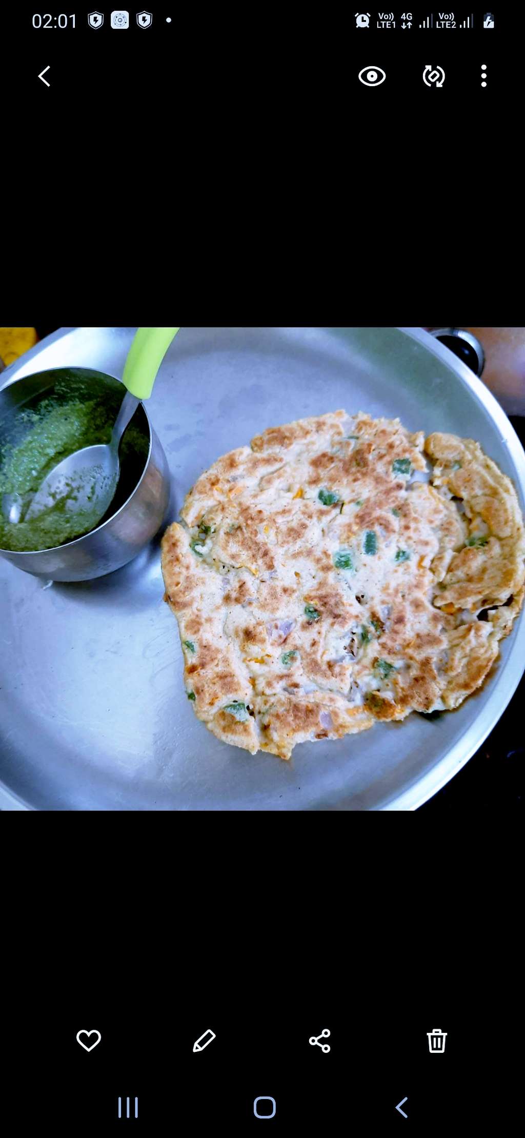 vegan peanut omellete