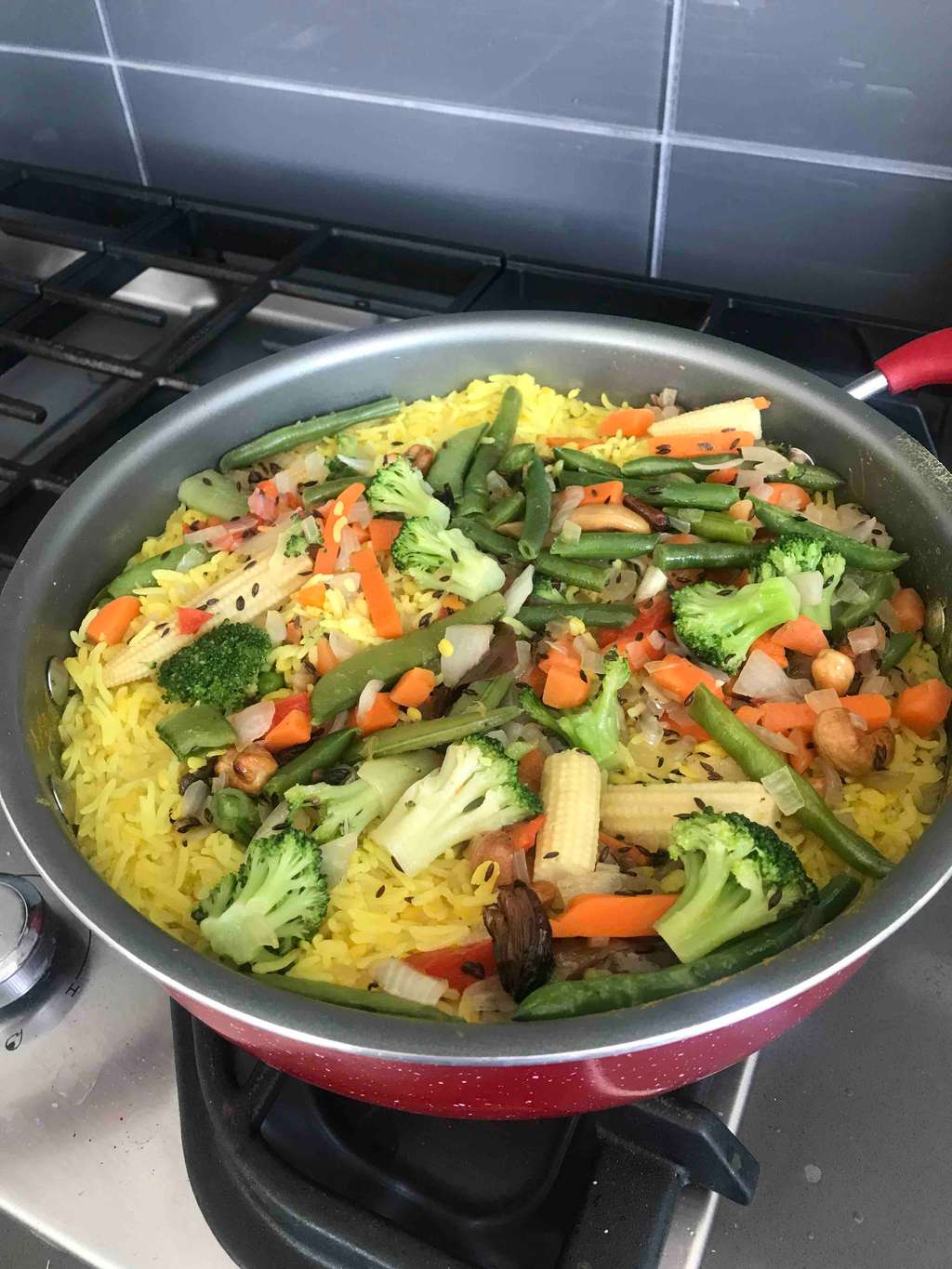Veggie rice bowl with dahi