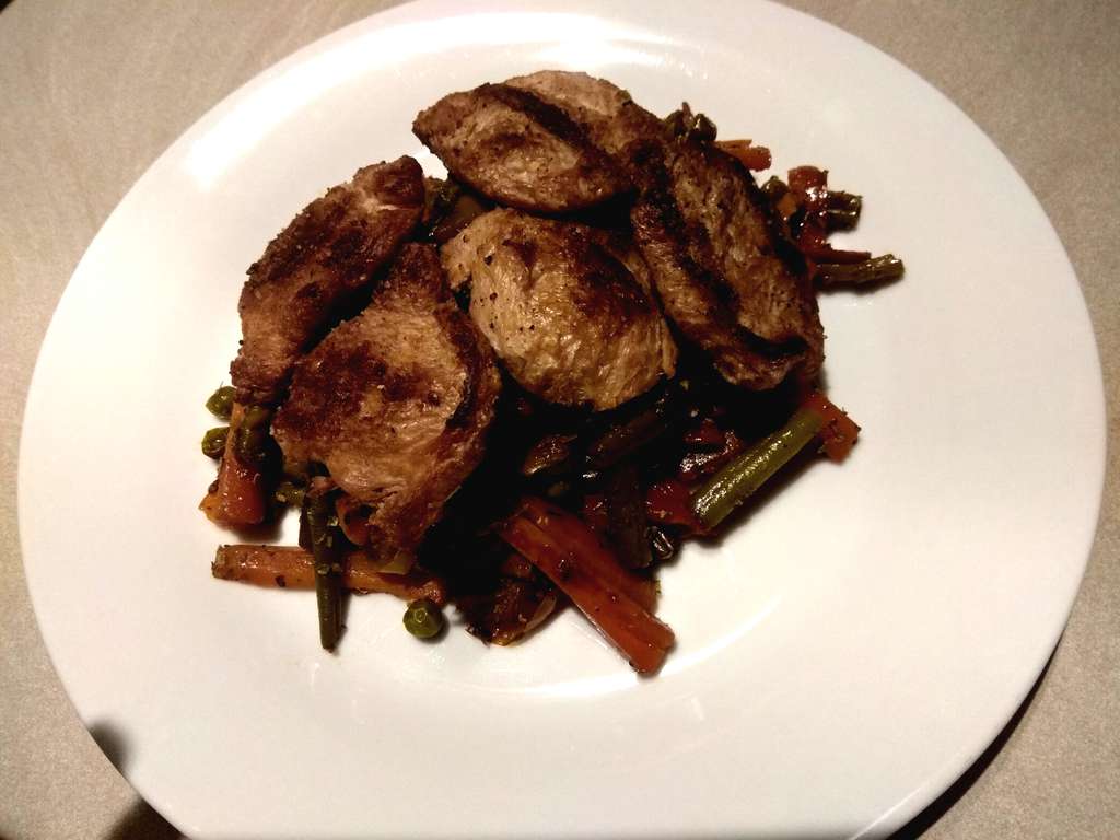 soya on sauted vegetables