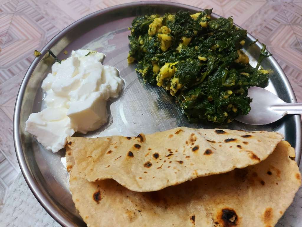 Oil Free Palak Paneer Sabzi