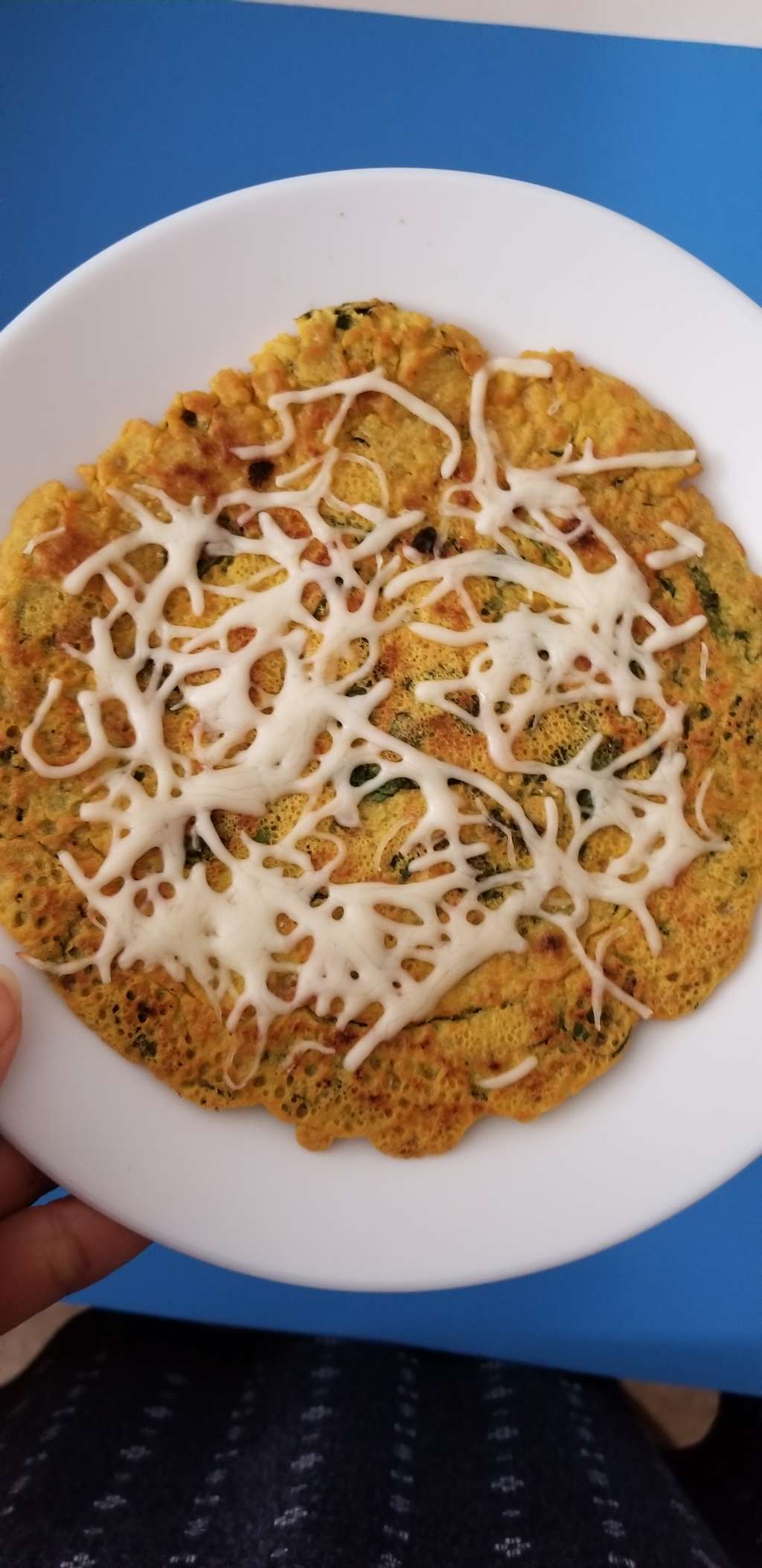 besan chilla with cheese