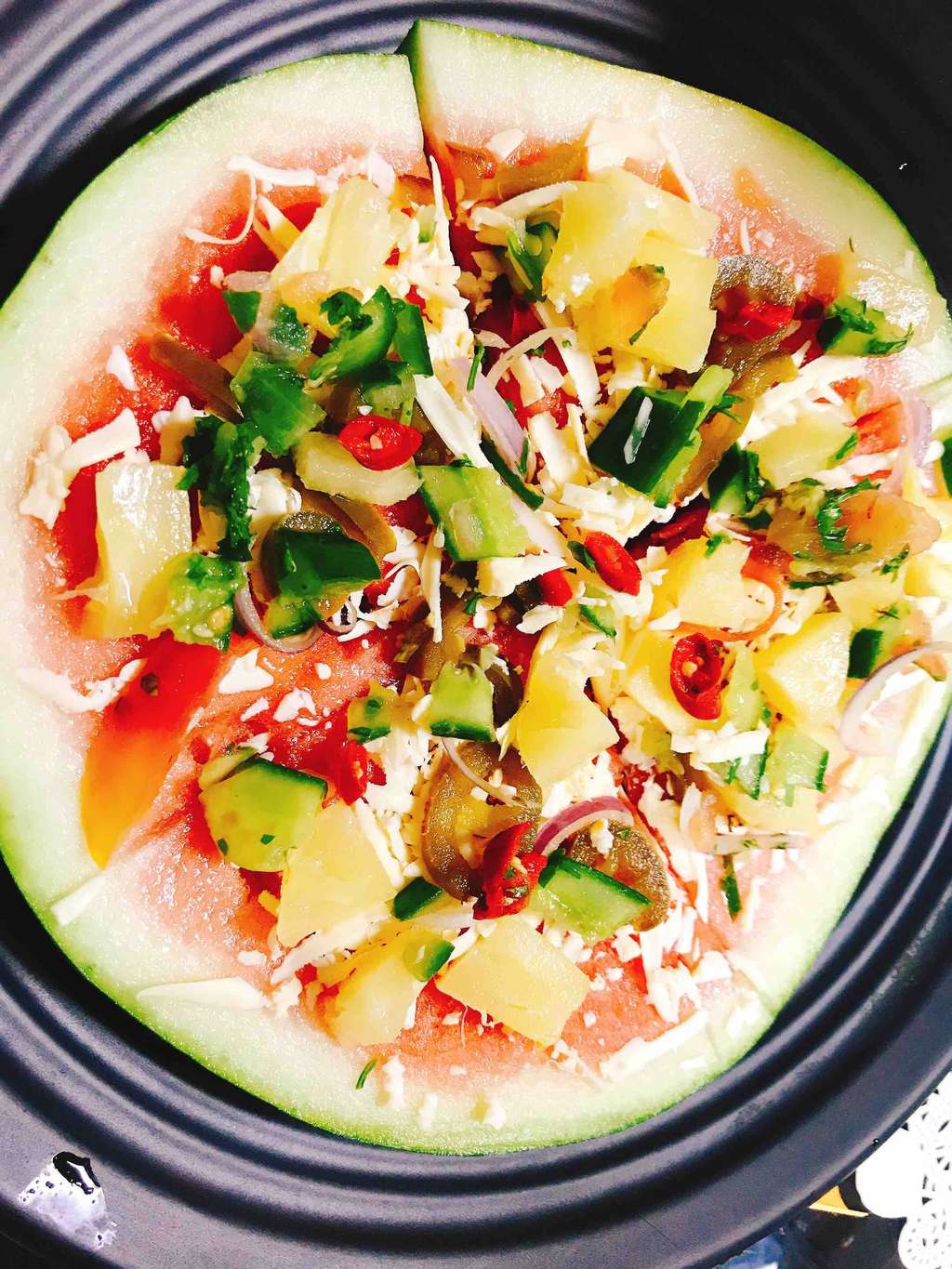 Watermelon pizza 