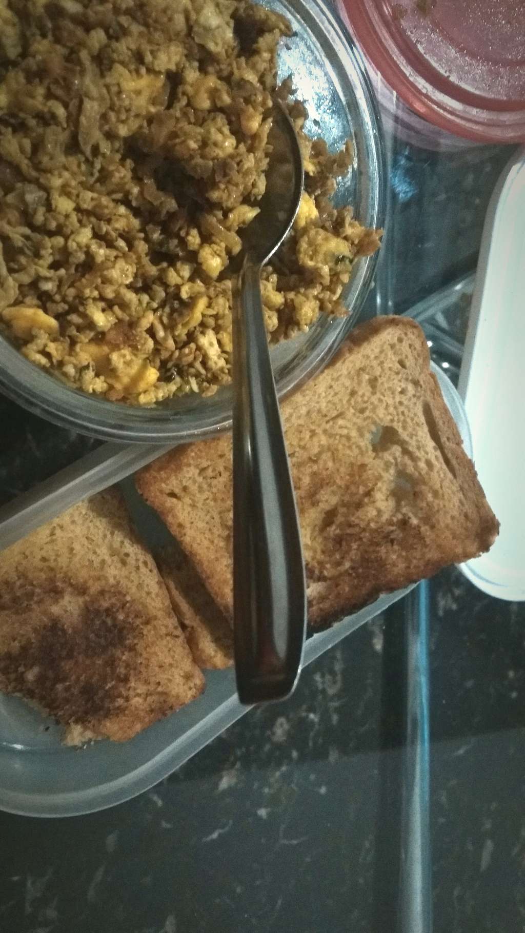 bhurji and brown bread