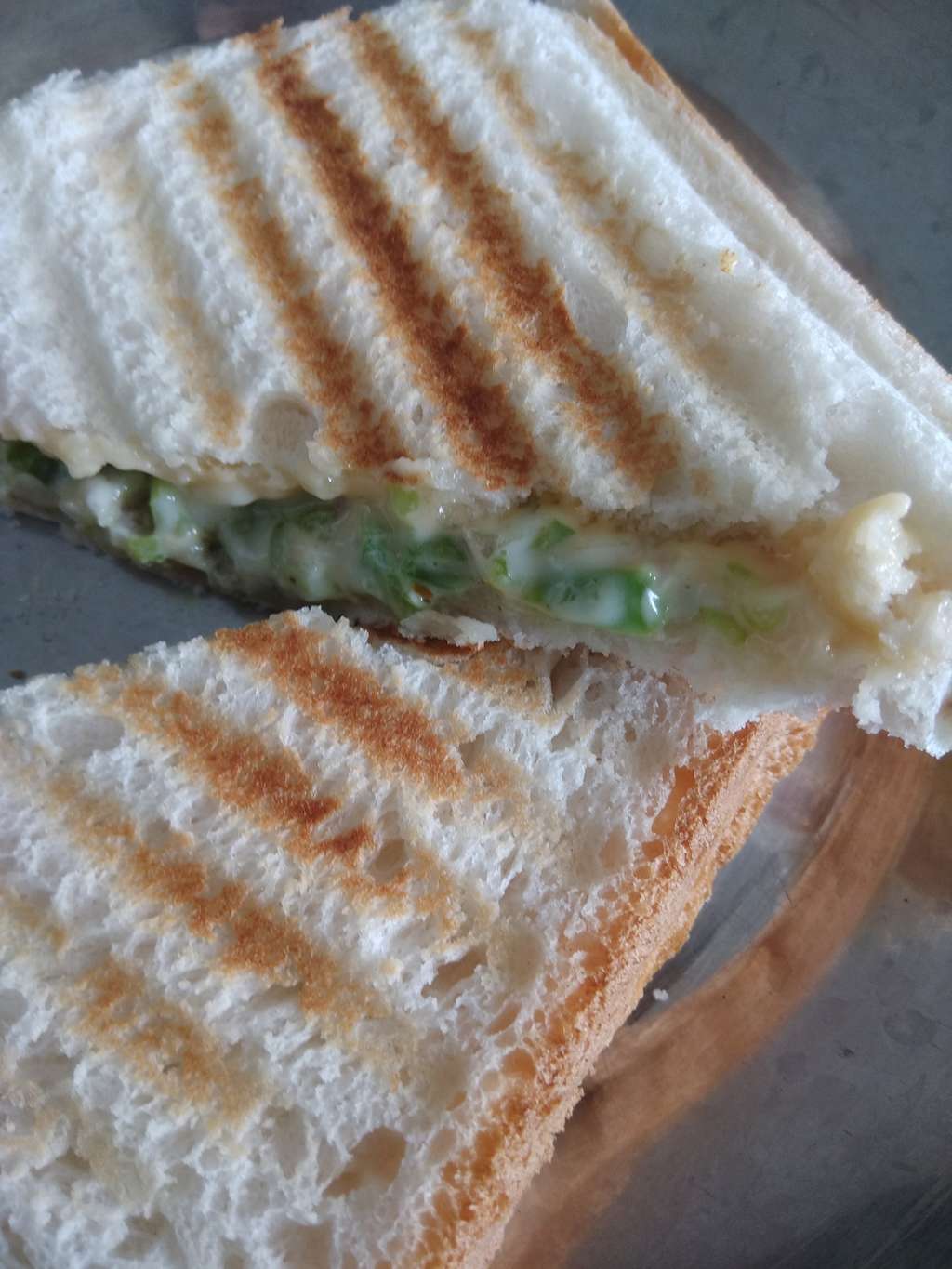 Double Cheese Vegetable Grill Sandwich