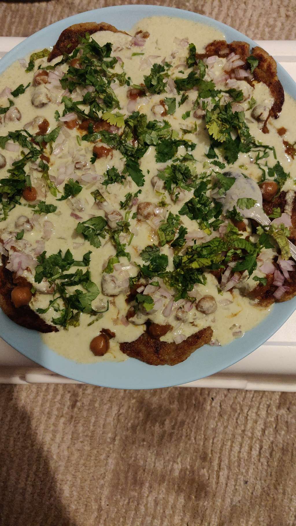 aloo tikki chole chaat