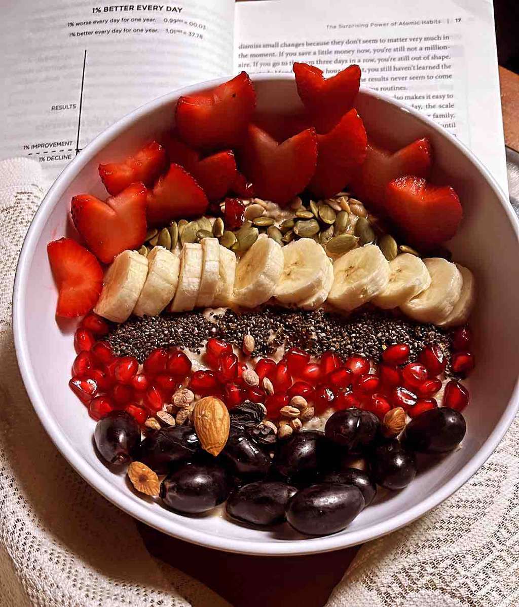 Overnight Oats with fruits 