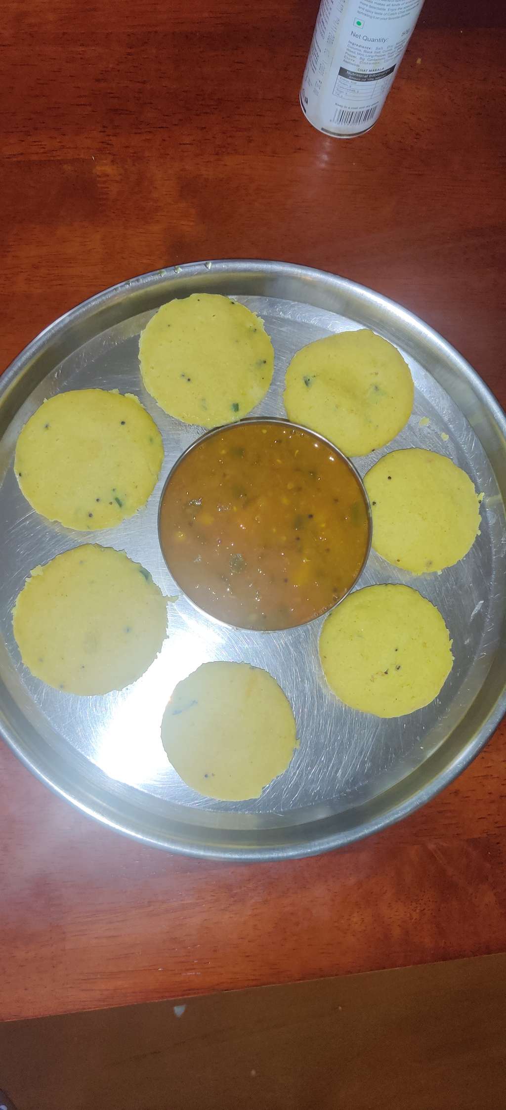 soya rawa idli and sambar