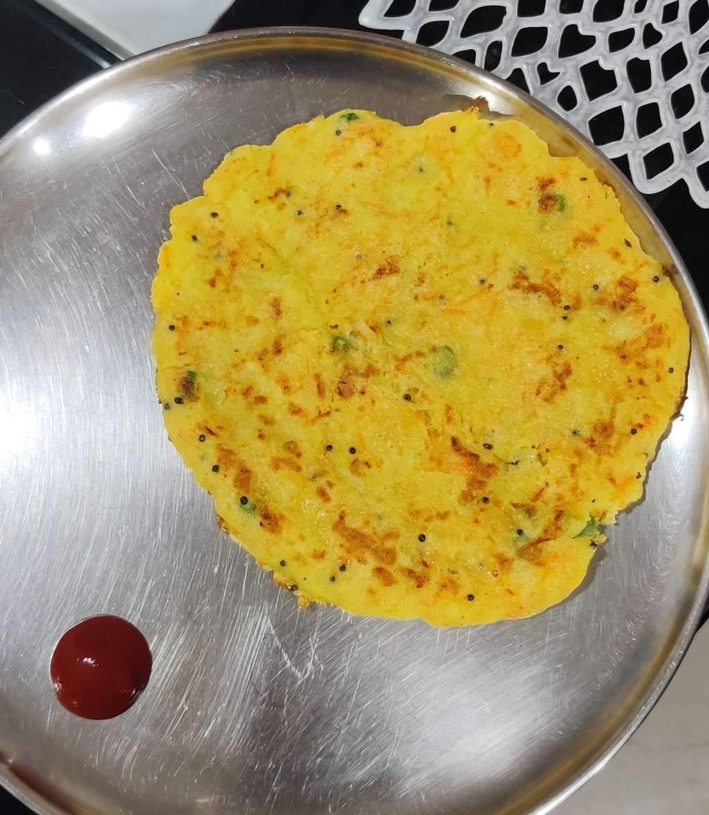 instant carrot uttapam