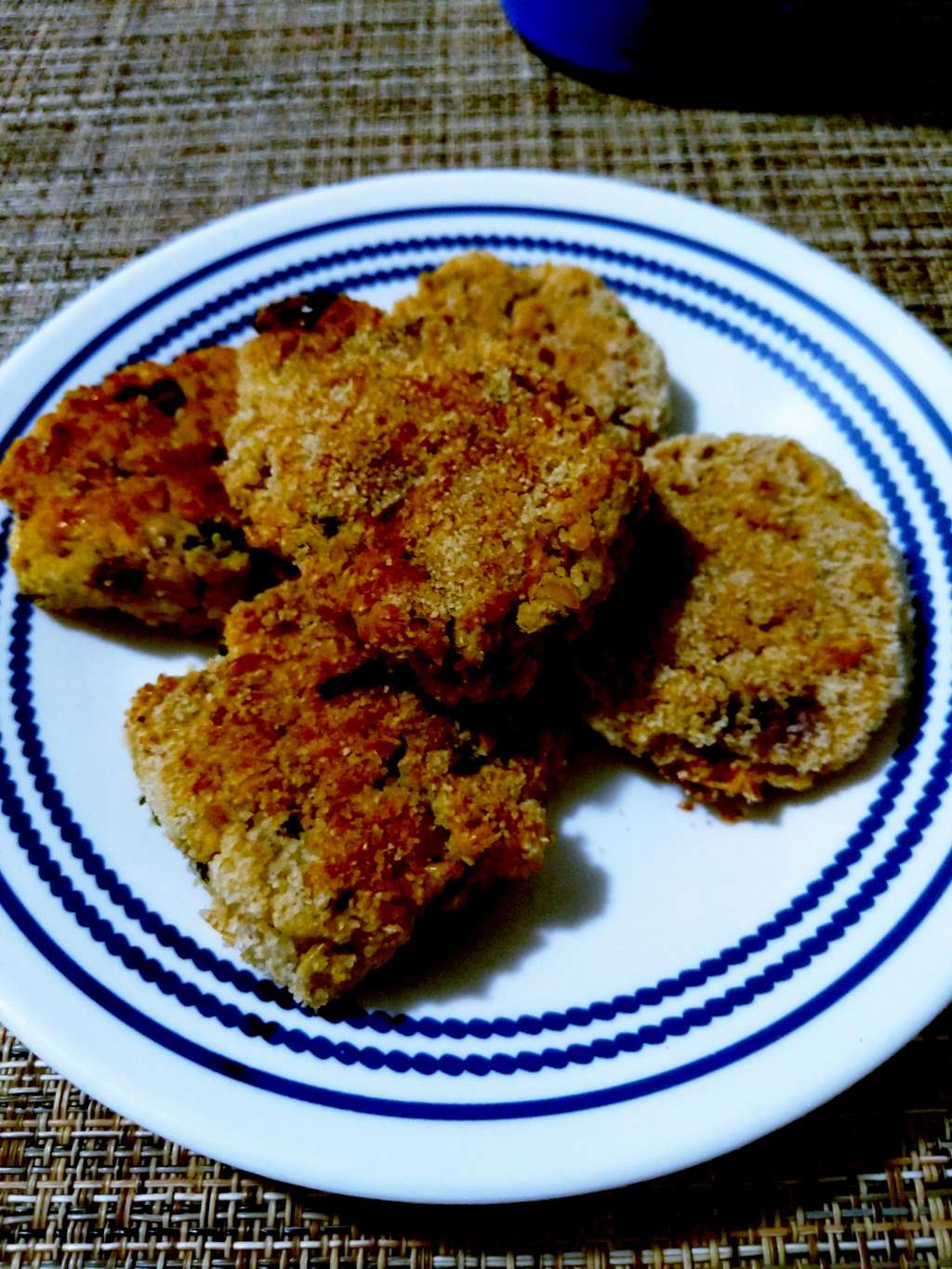 baked dried peas falafel