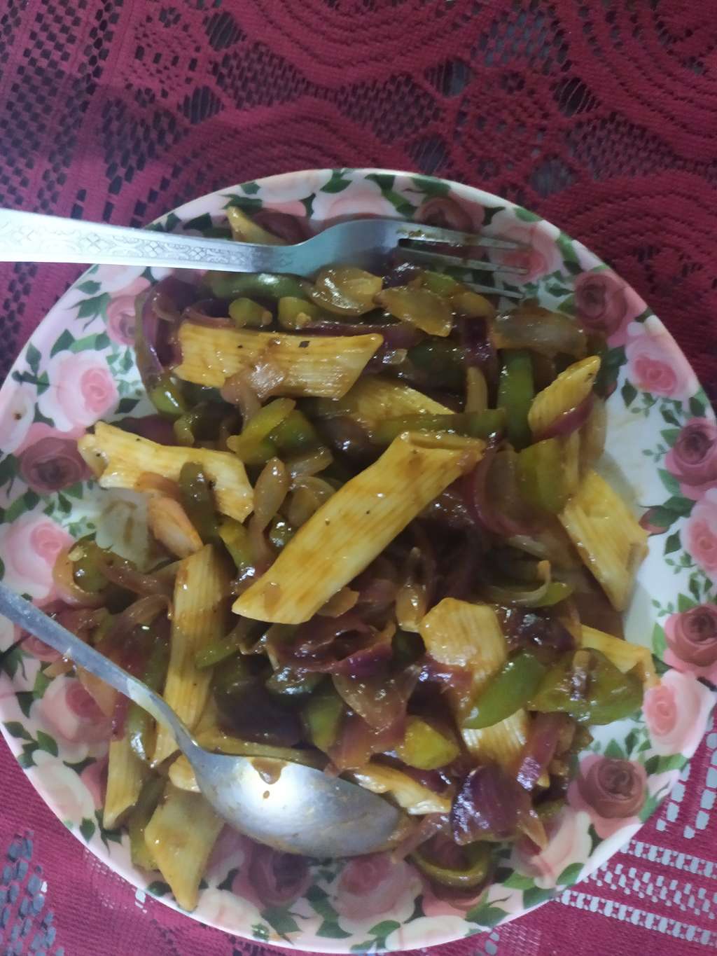 veggie  paneer pasta 🥗