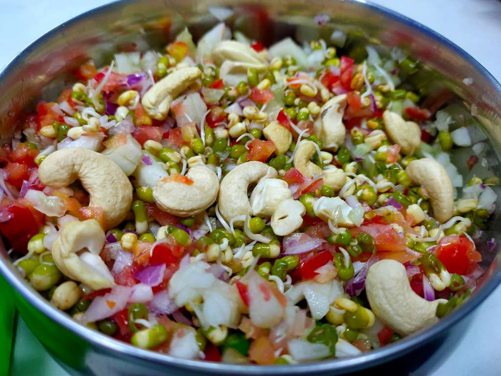 Moong Sprouts Veggie Salad