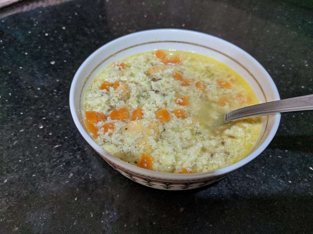 Egg drop chicken soup