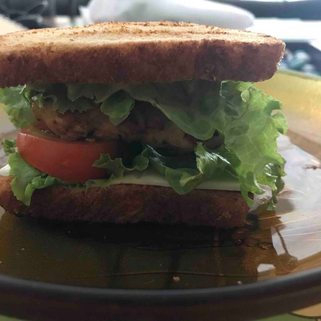 Healthy chicken burger