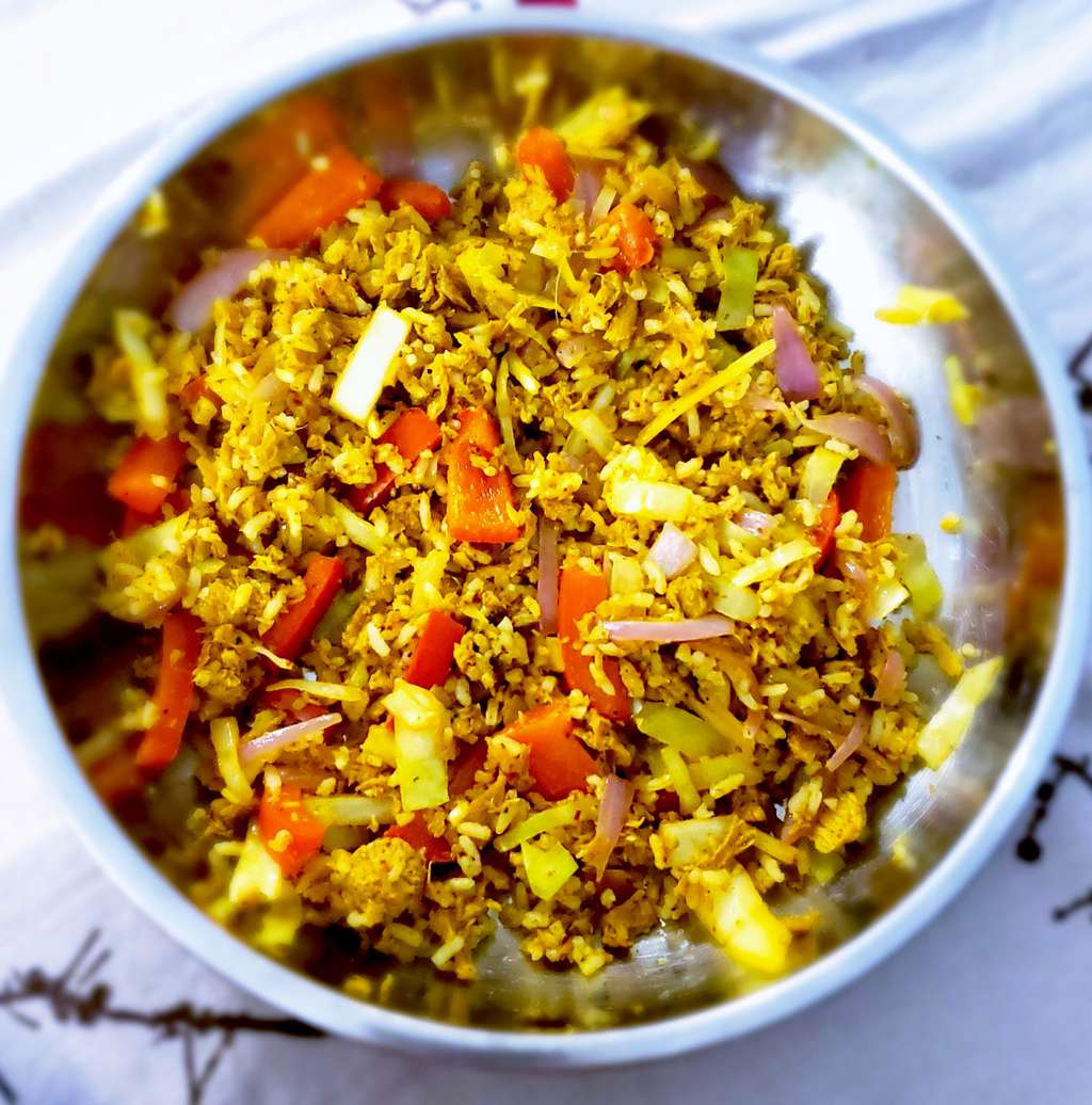 Vegetable soya masala rice