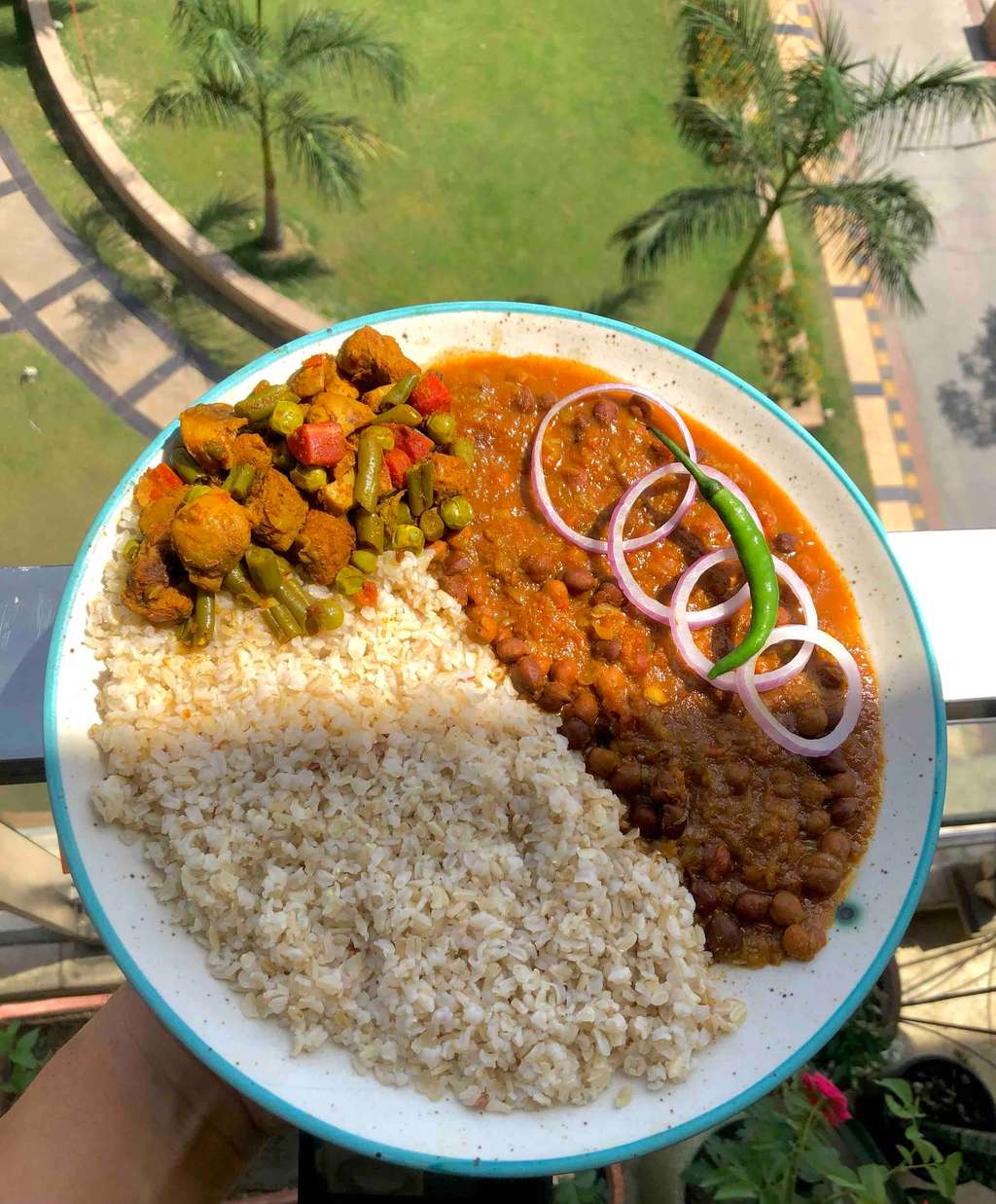 Kala Chana Curry & Rice 