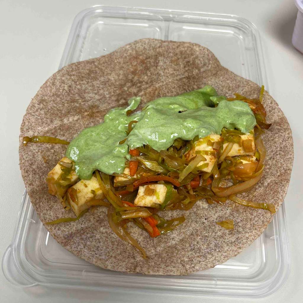 paneer schezwan wrap 