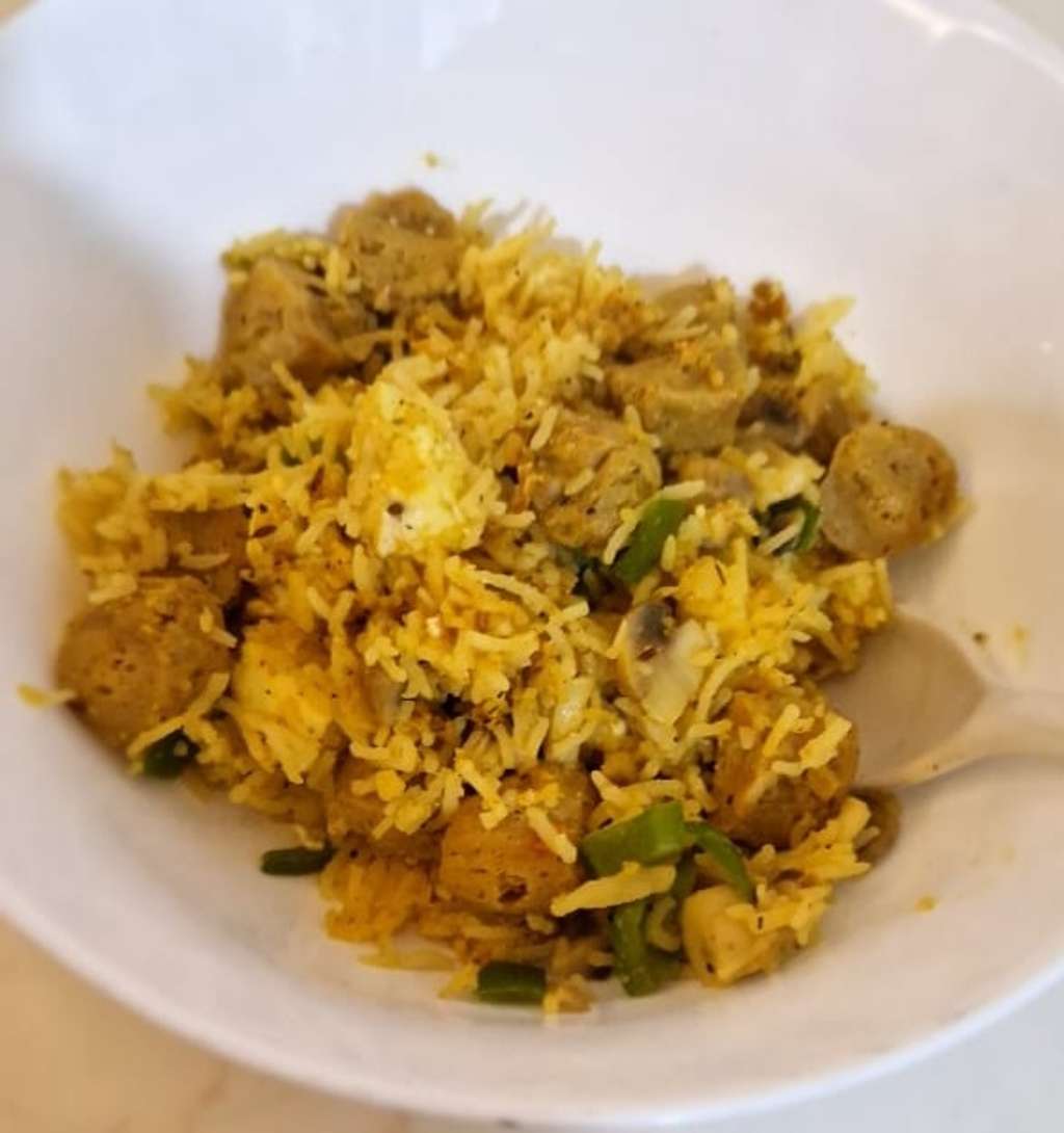 Soya paneer vegetable biryani 