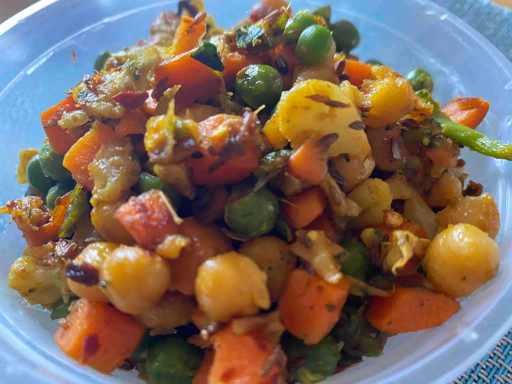 Mixveg with chole sabzi