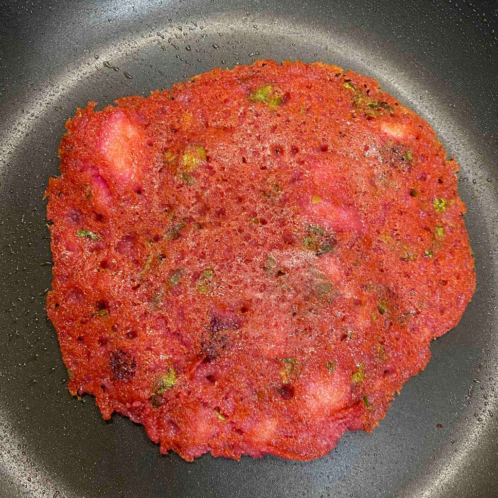 Beetroot suji cheela
