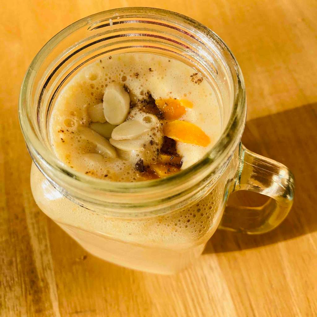 Butternut squash Banana whey smoothie 