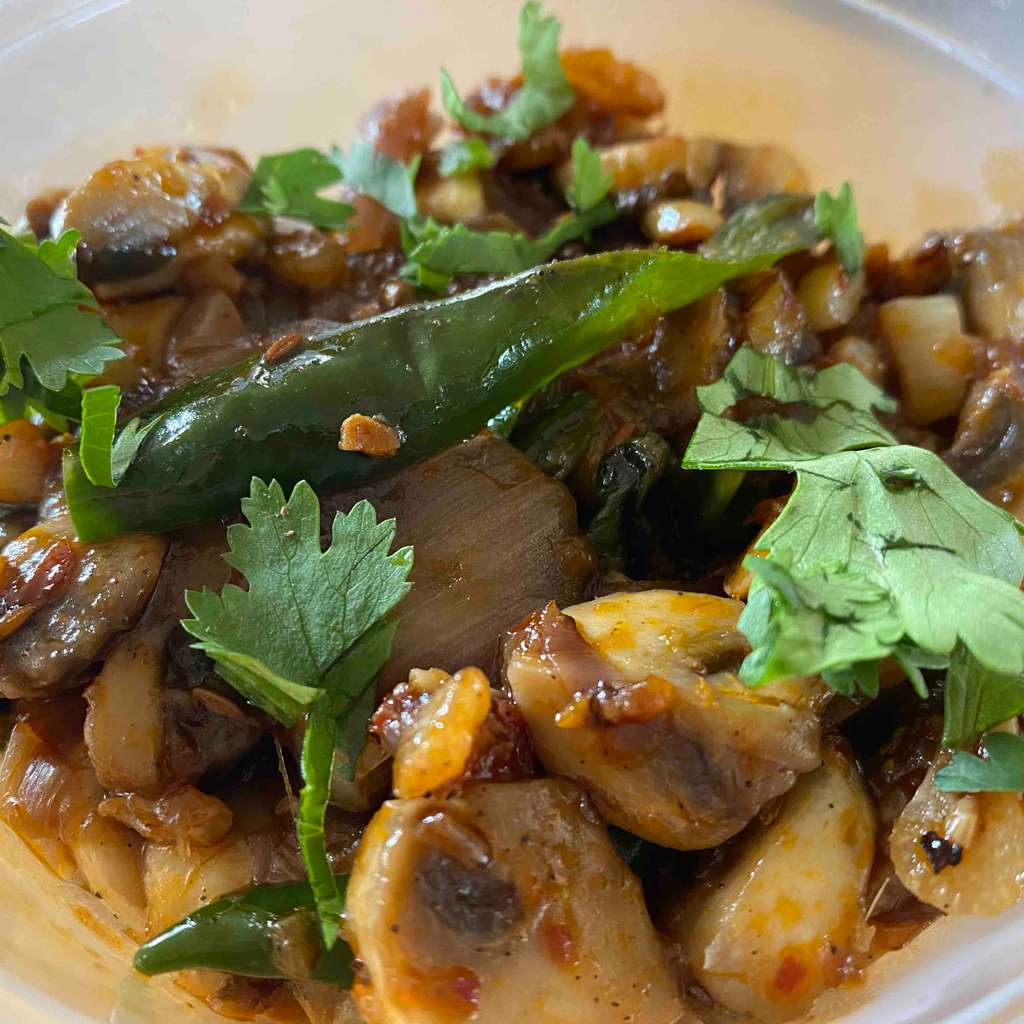 schezwan chilli garlic mushroom 🍄 