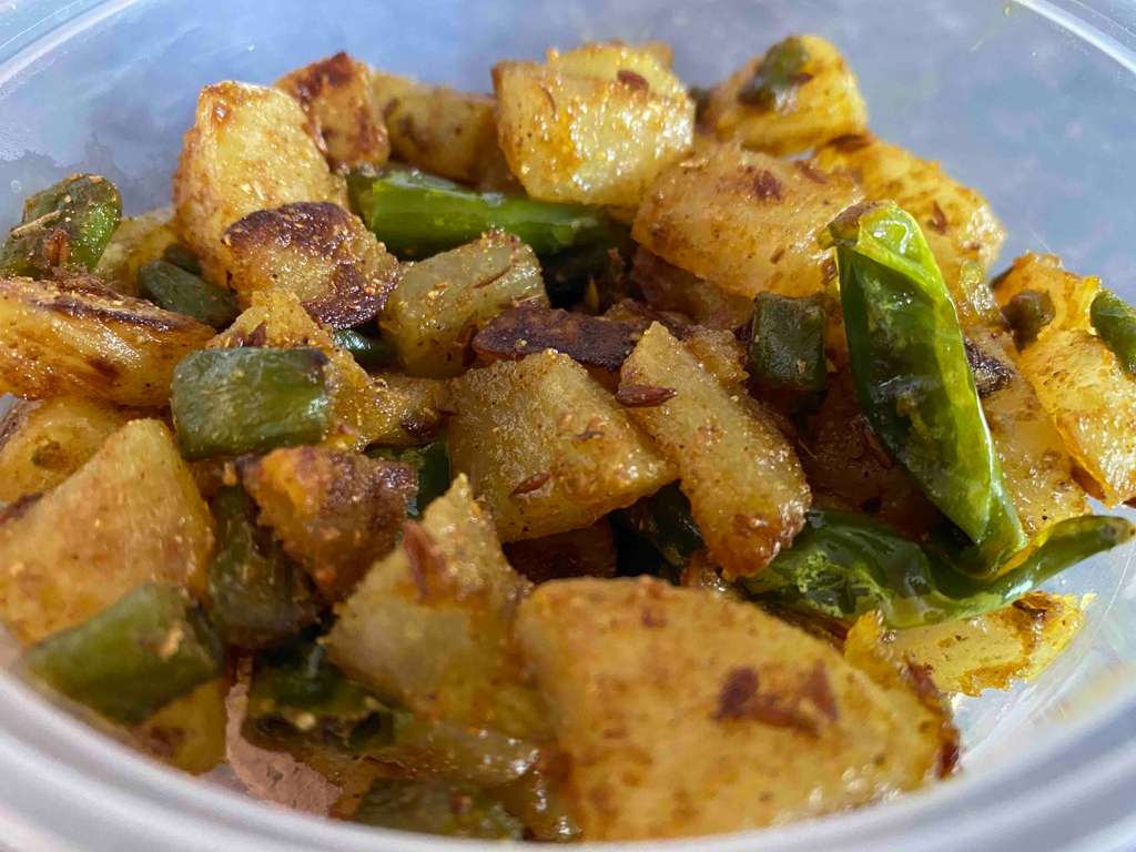 Turnip & Beans sabzi with soya flour