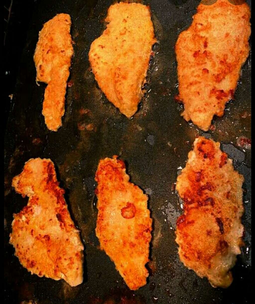 fried chicken with flour and egg 