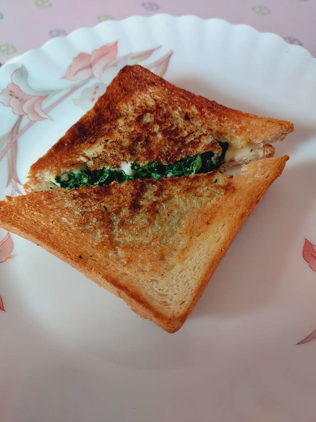 Cheese Chilly Spinach Sandwich 🥪