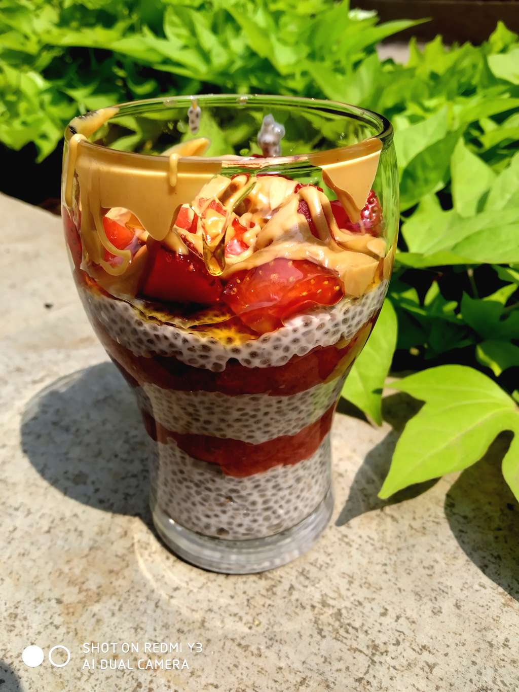 Chia pudding (peanut🥜 butter & jelly🍓) 