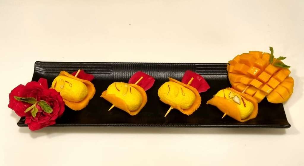 Coconut and mango rolls