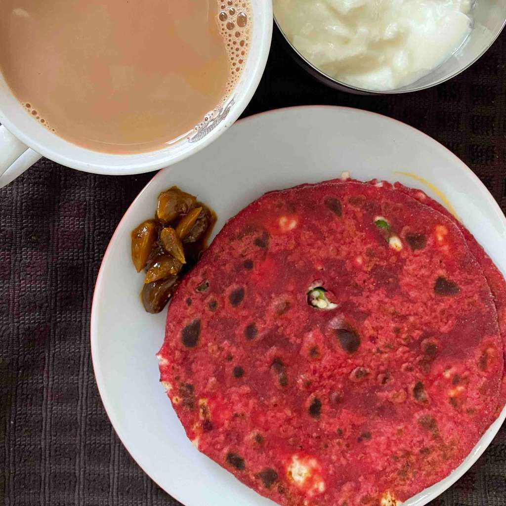 Beetroot Paneer Parantha