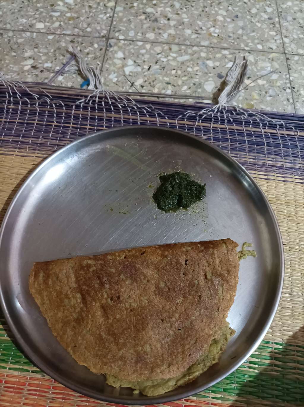 Soya flour and moong dal dosa