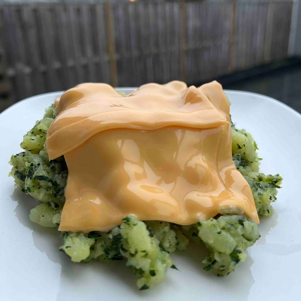 Mashed spinach potato