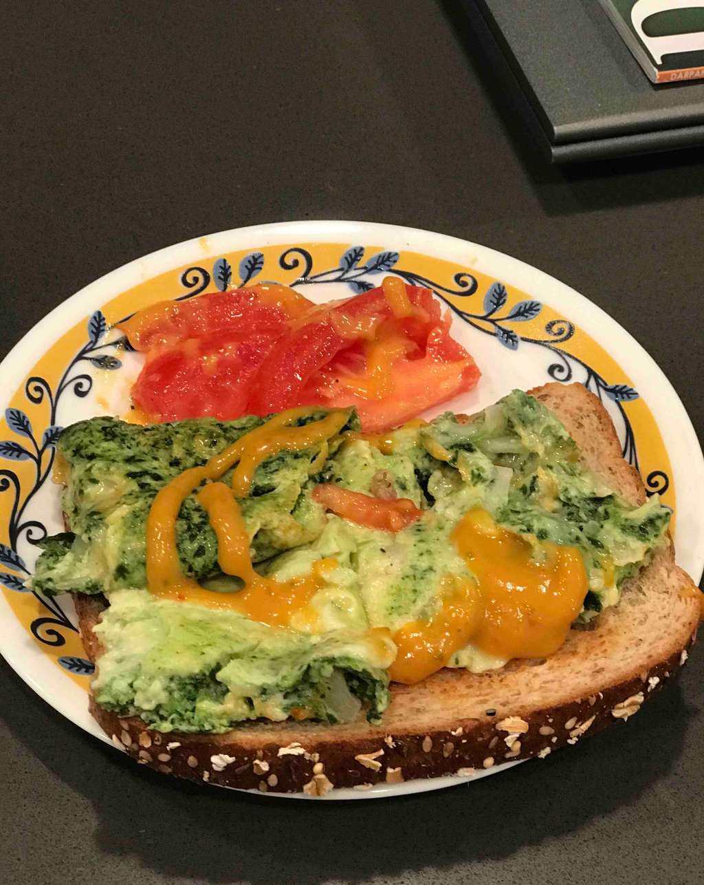 Egg white with spinach on toast 