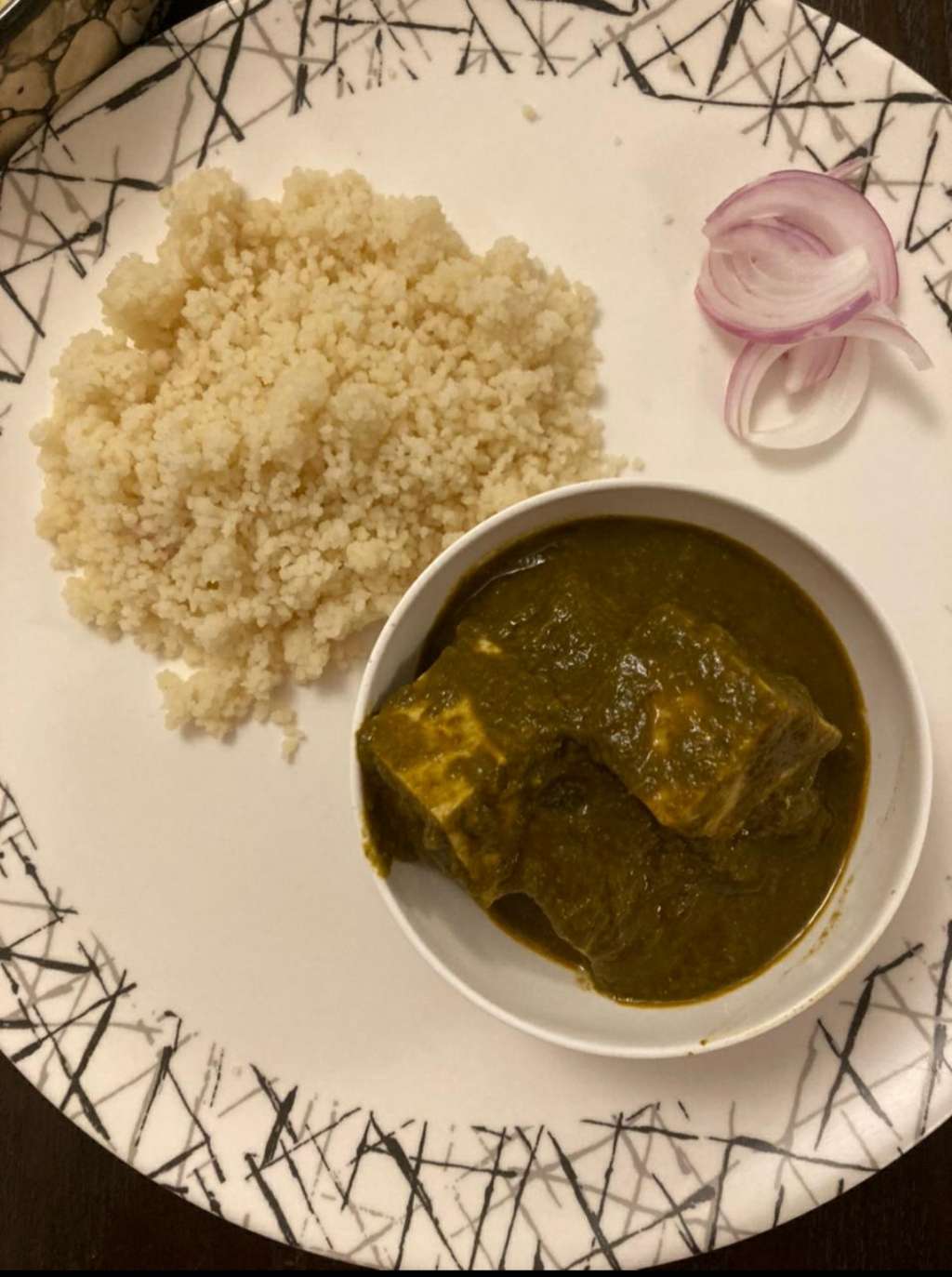 Palak tofu gravy