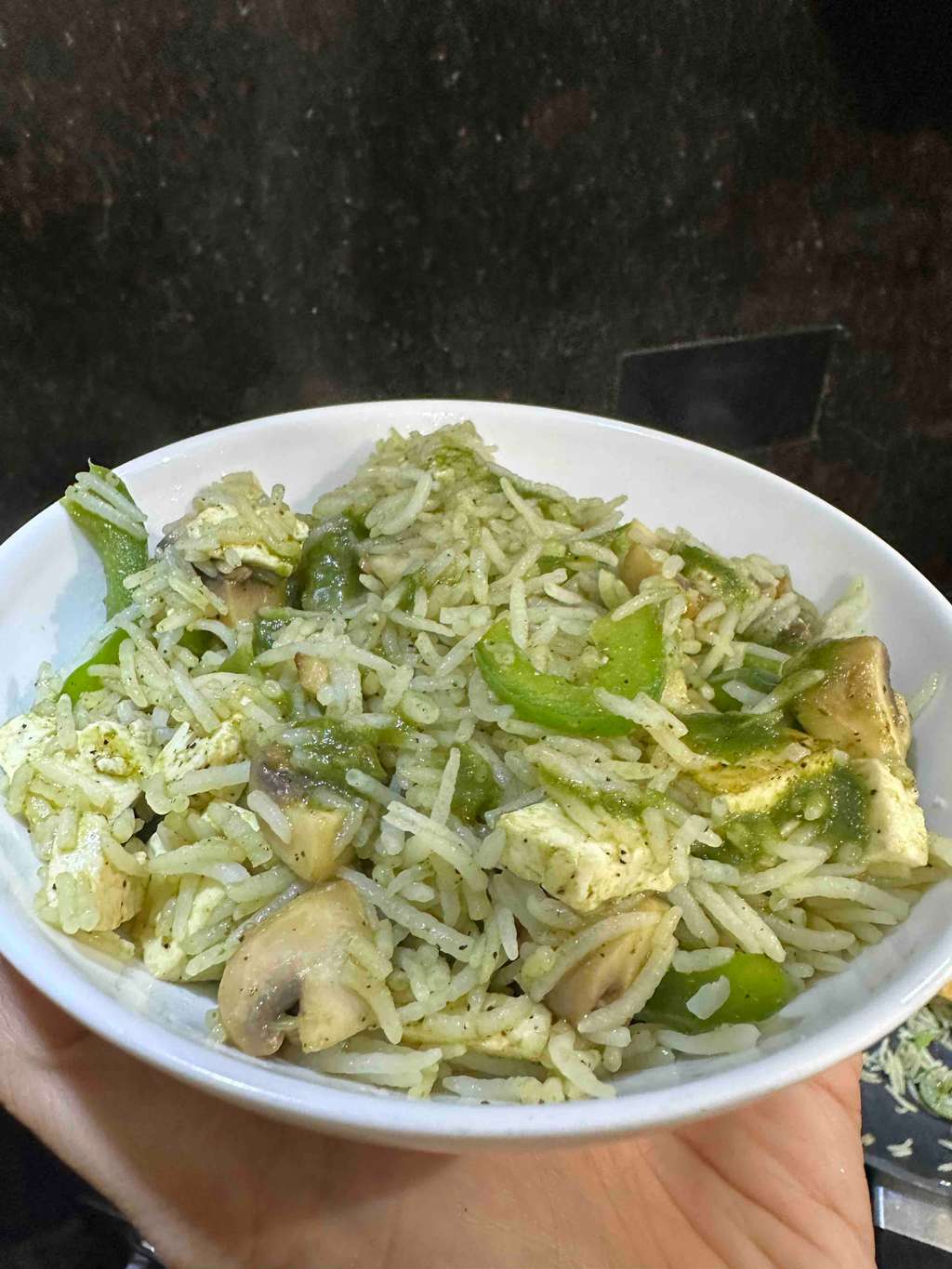 Paneer Mushroom rice 