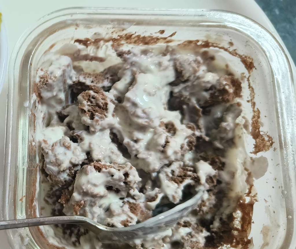 Brownie icecream without cream