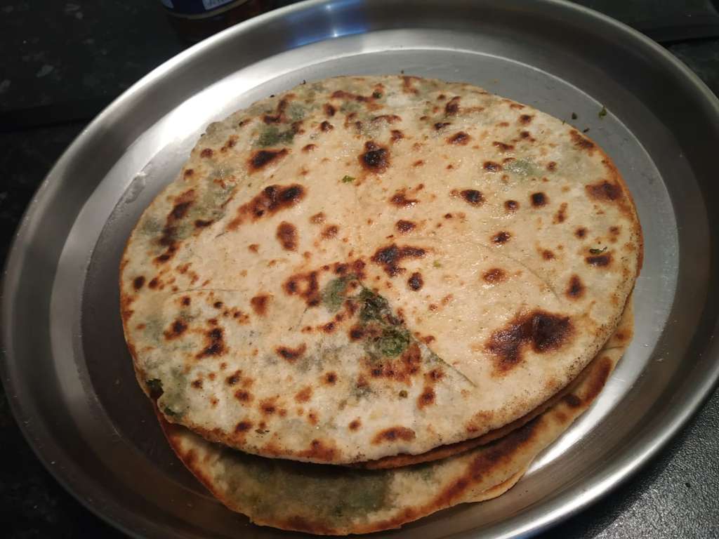 green peas paratha