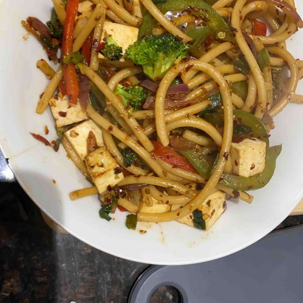 hakka noodles with tofu