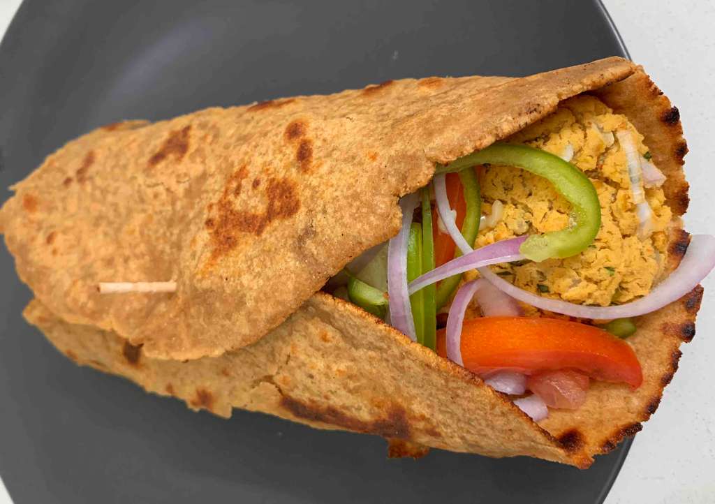 Protein packed veg wrap