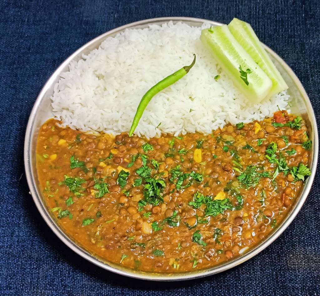 Masoor dal with Rice