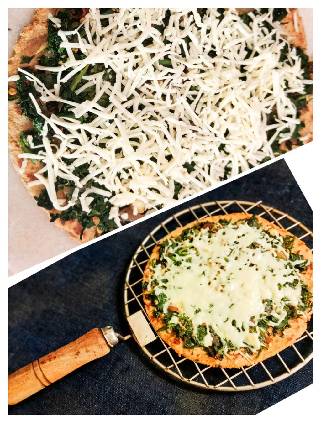 Garlic Spinach Soya Pizza