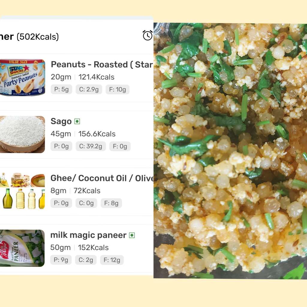 Sabudana khichdi with paneer 