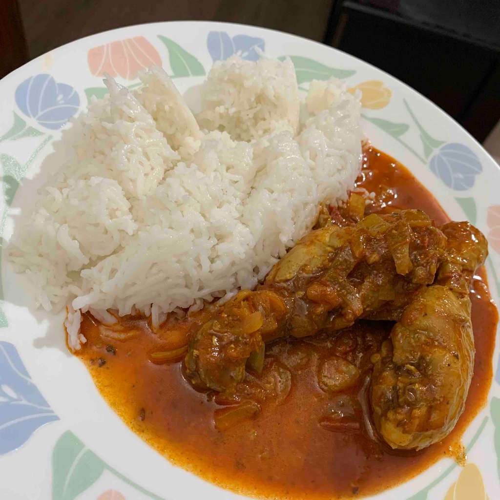 chicken drumsticks and rice