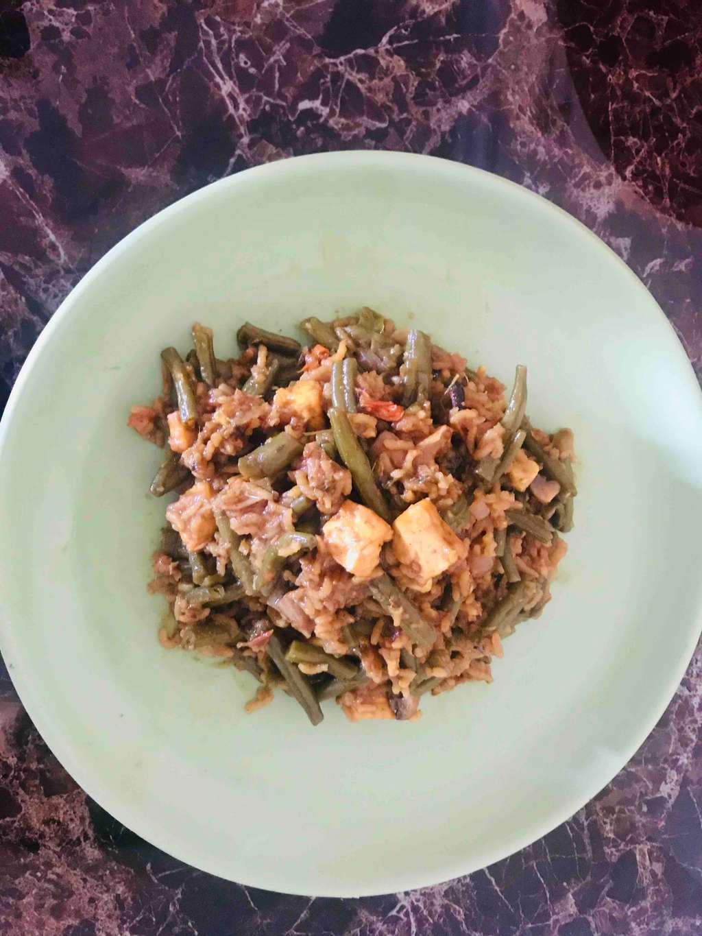 Paneer beans pulao