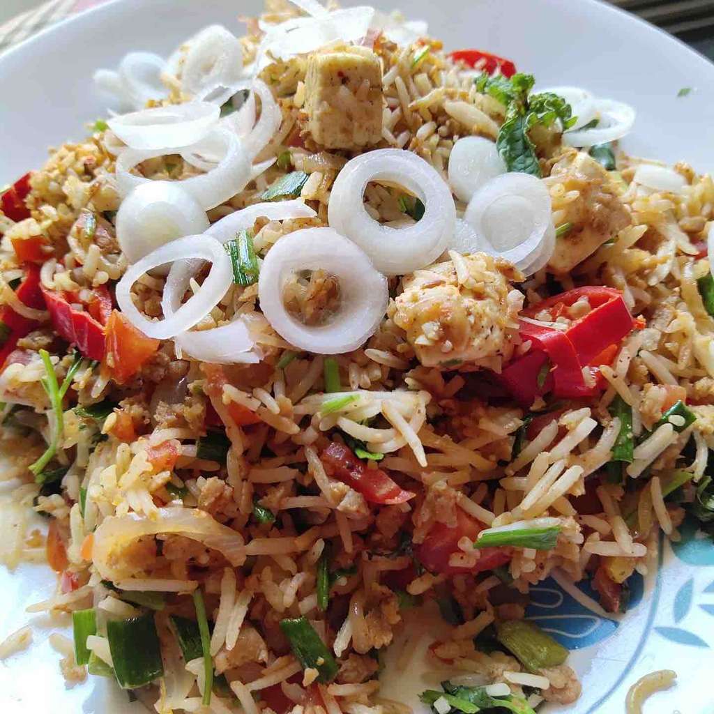 Paneer stir fried rice