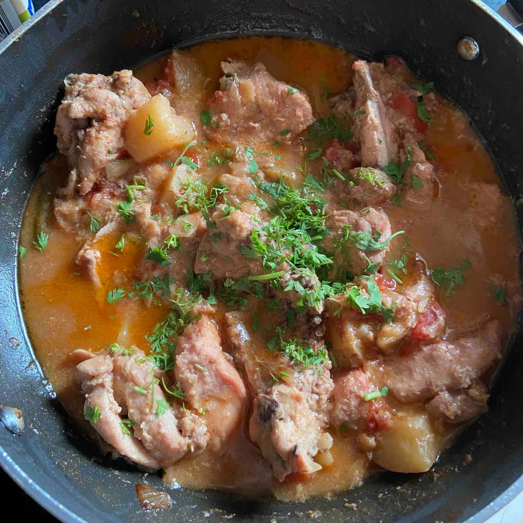 Chicken light soup with potato