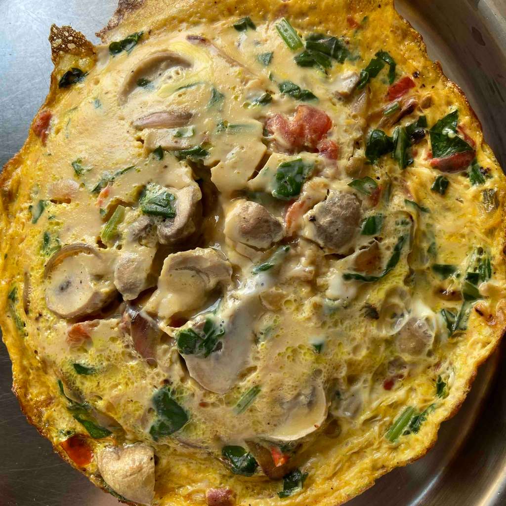 Mushroom Spinach Omlette