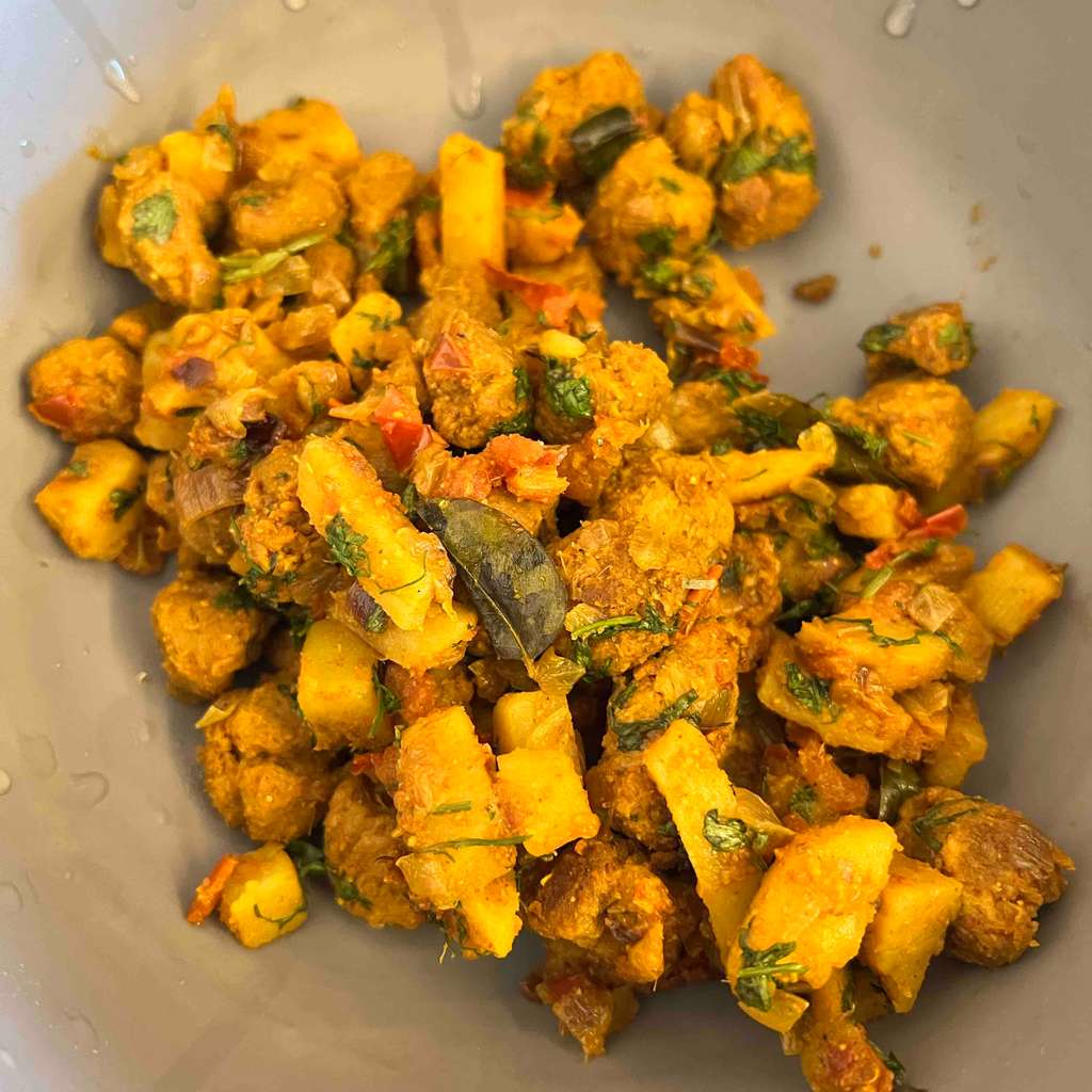 Soya potato sabji dry